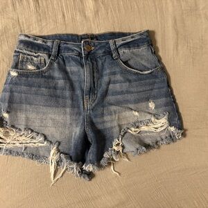 Sincerely Jules Blue Distressed Jean Shorts